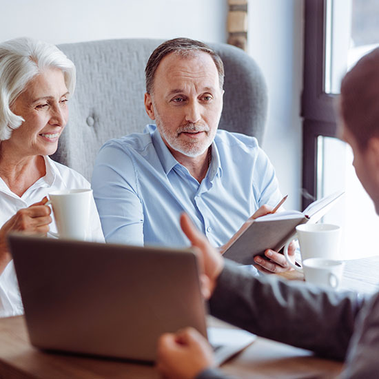 Couple discussing selling